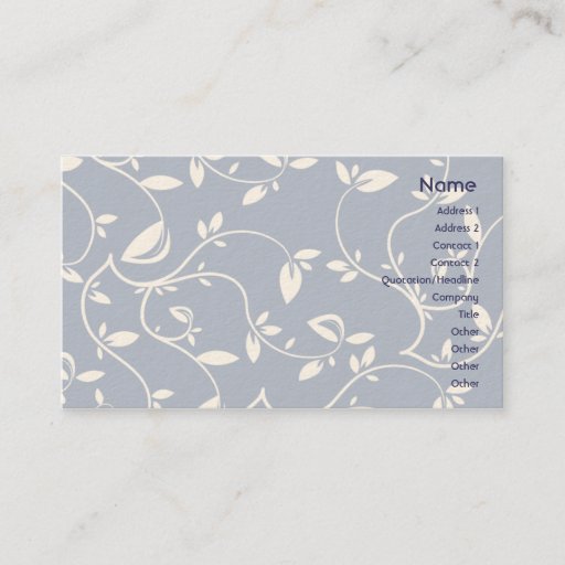Customizable Blue Leaves - Business Business Card Templates