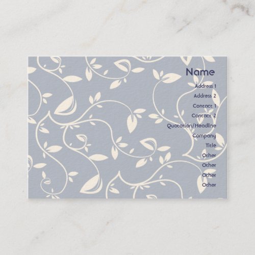 Blue Leaves - Chubby Business Card Template