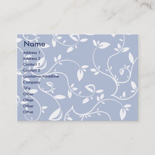 Blue Leaves - Chubby Business Cards