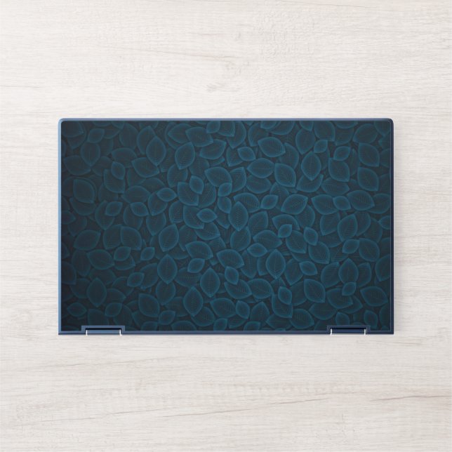 Blue leaves HP Elite Dragonfly Notebook Skin (Front)