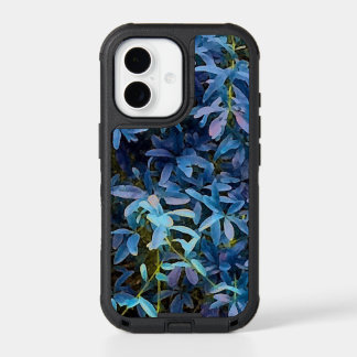 Blue Leaves Impression iPhone 17 Case