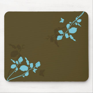 Blue leaves Mousepad