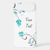 Blue Leaves - Personalize Case-Mate iPhone Case (Back)