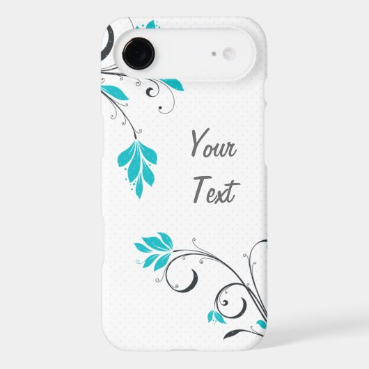 Blue Leaves - Personalize Case-Mate iPhone Case (Back)