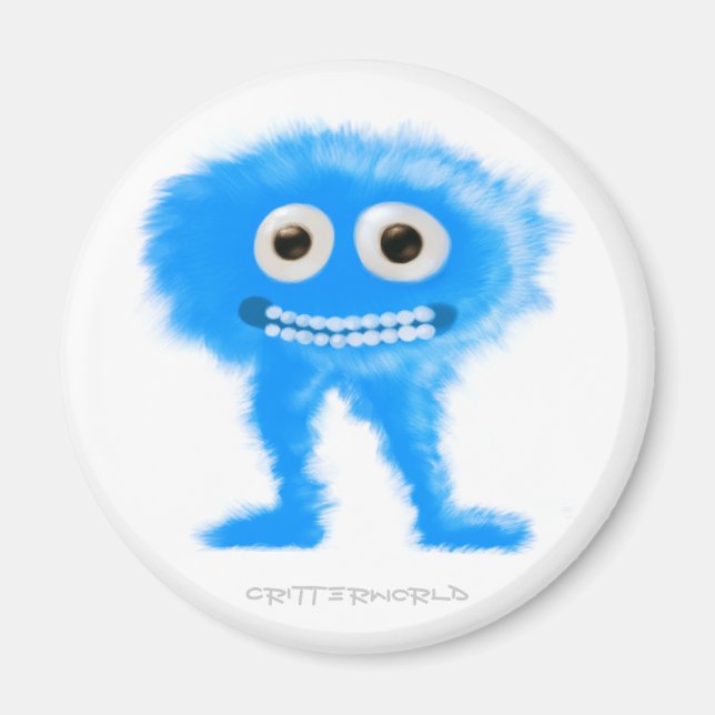 Blue Leggy Critter Magnet (Front)