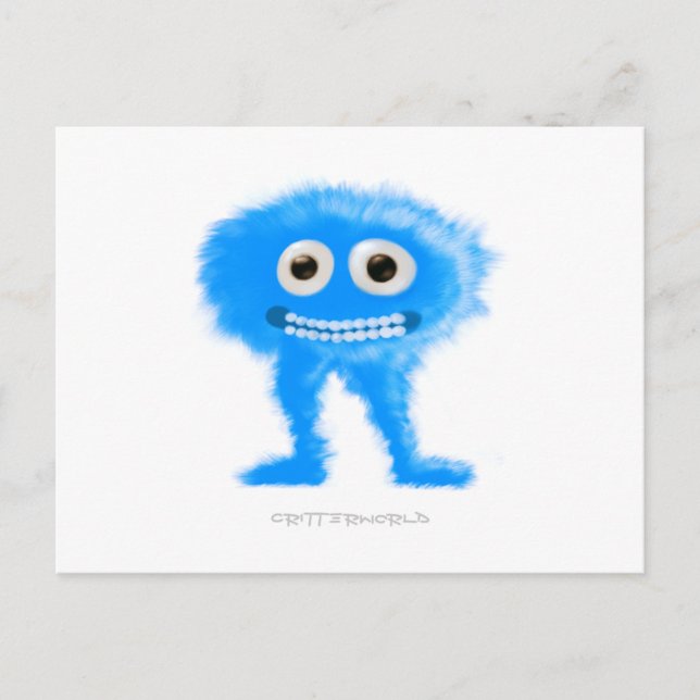 Blue Leggy Critter Postcard (Front)