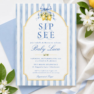 Blue Lemon Amalfi Coast Sip & See Invitation