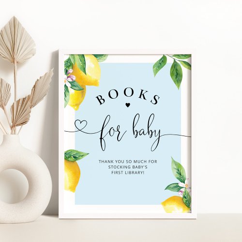Blue Lemon books for baby Poster