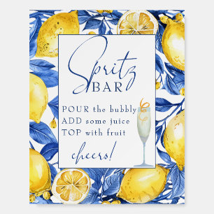 Blue Lemon Citrus Summer Bar Sign
