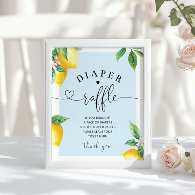 Blue Lemon diaper raffle sign (Creator Uploaded)