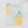 Blue Lemon Fruity Abstract Bold Hair Clip Display Business Card