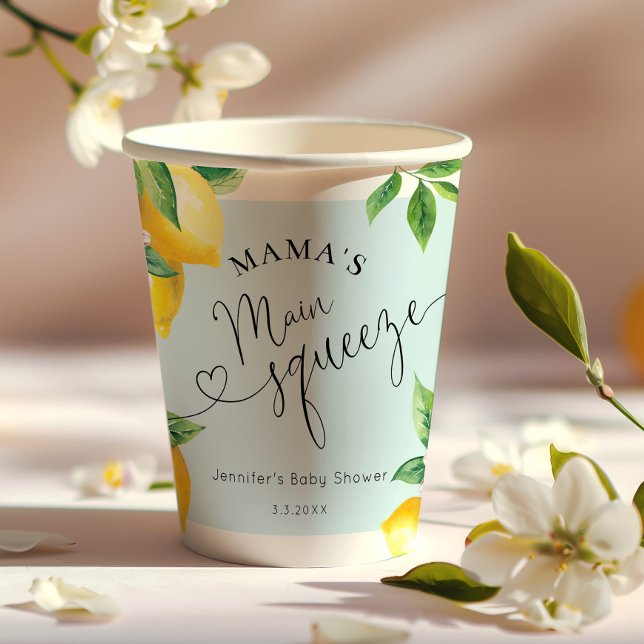 Blue lemon mamas main squeeze baby shower napkins paper cups (Creator Uploaded)