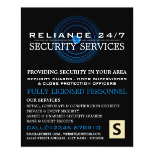 Blue Lens, Security Personnel Advertising Flyer
