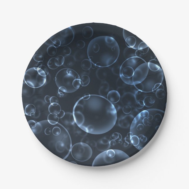 Blue lenses, bokeh paper plates (Front)