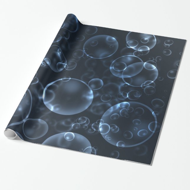 Blue lenses, bokeh wrapping paper (Unrolled)
