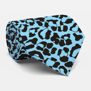  blue Leopard Animal Print Neck Tie