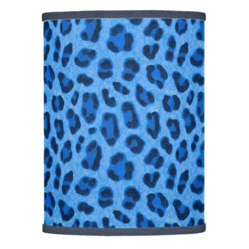 Blue Leopard Animal Print Skin Pattern Lamp Shade