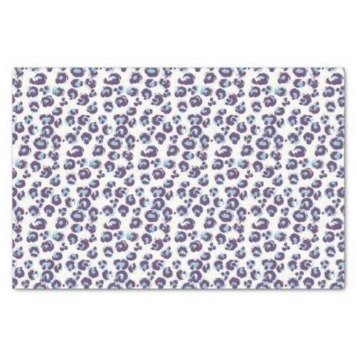 Blue Leopard Animal Print Tissue Paper