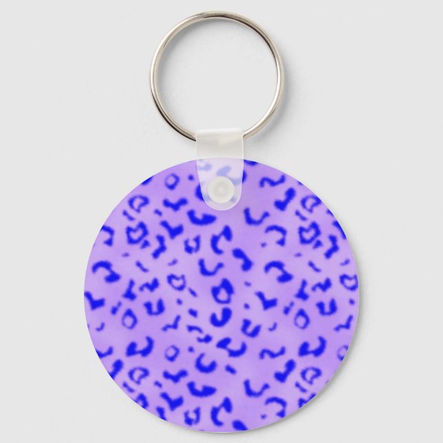 Blue Leopard Keychain (Front)