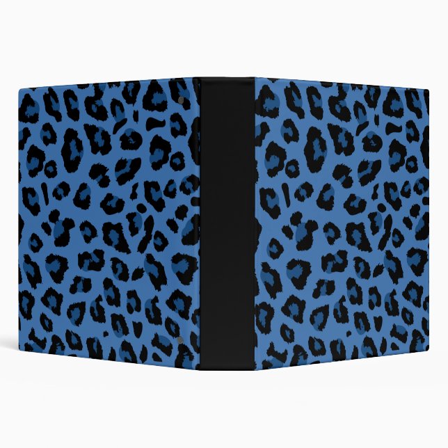 Blue Leopard Print 1.5" Binder (Background)