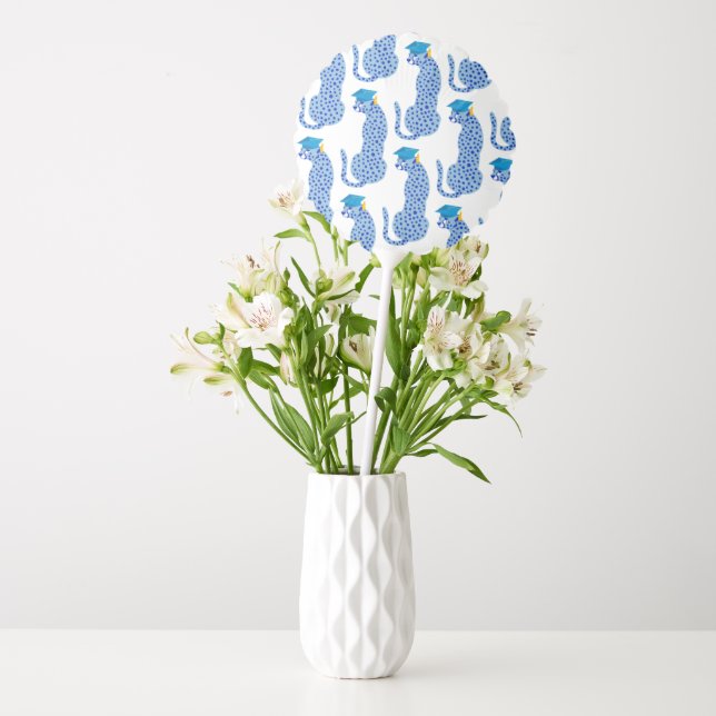 Blue Leopard Print Balloon (Vase)