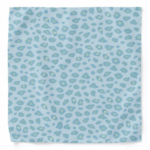 Blue Leopard Print Bandana