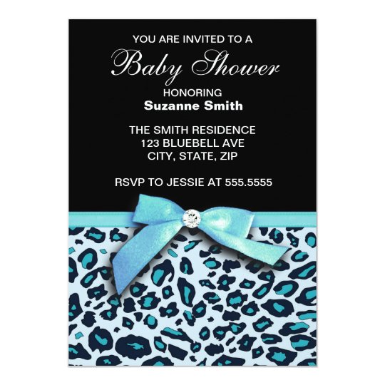 Animal Print Baby Boy Shower Invitations 10