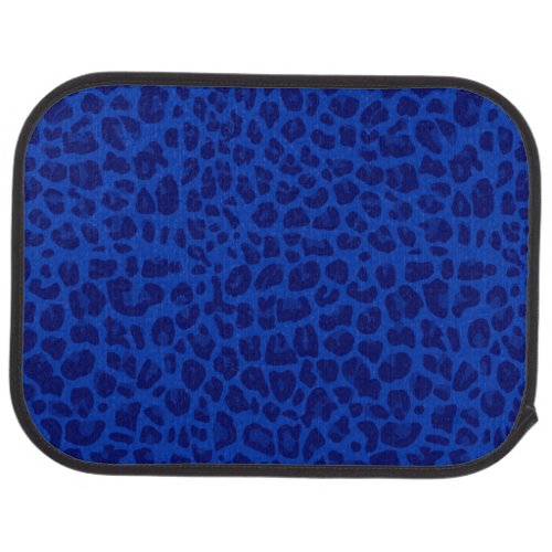 Blue leopard print car floor mat