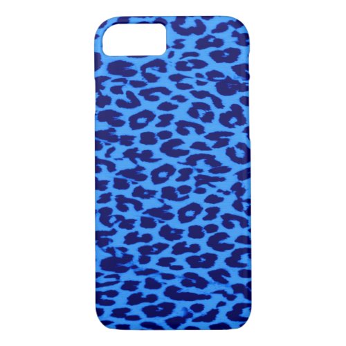 Blue Leopard Print iPhone 87 Case