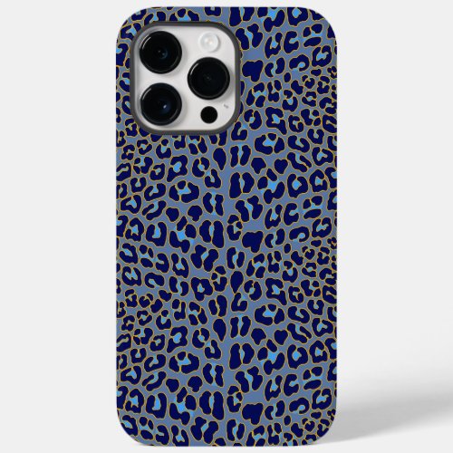 Blue leopard print  Case_Mate iPhone 14 pro max case