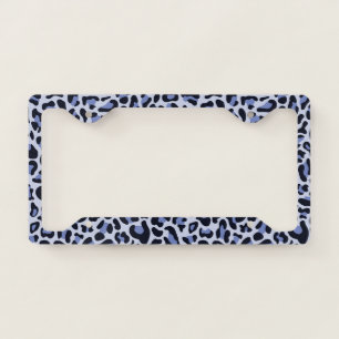 Blue Leopard Print Cool License Plate Frame