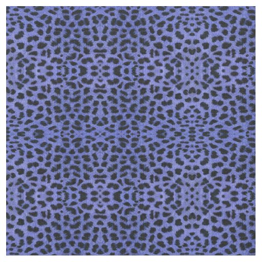 Blue Leopard Print Fabric