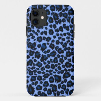Blue Leopard Print Iphone 5 Case by CreativeCovers at Zazzle