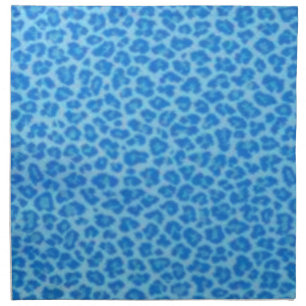 Blue Leopard Print Napkins