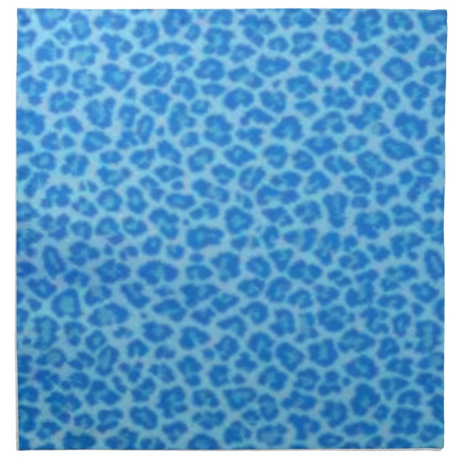Blue Leopard Print Napkins (Front)
