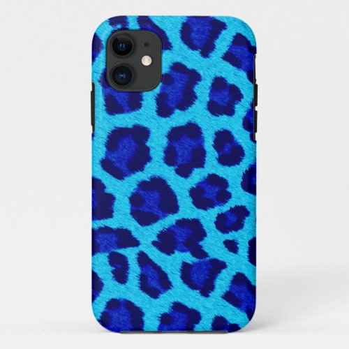 Blue Leopard Print Phone Case