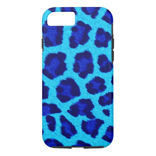 Blue Leopard Print Phone Case