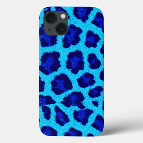 Blue Leopard Print Phone Case