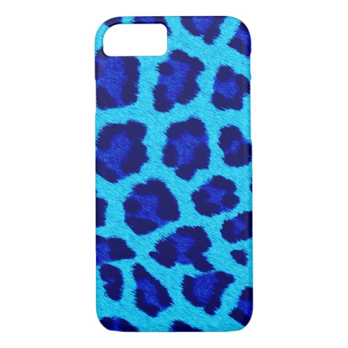 Blue Leopard Print Phone Case