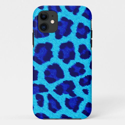 Blue Leopard Print Phone Case