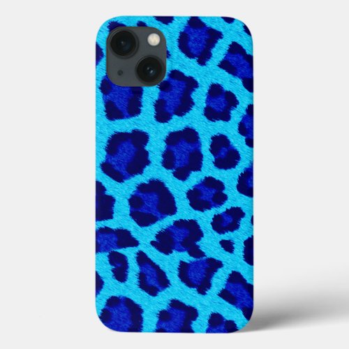 Blue Leopard Print Phone Case