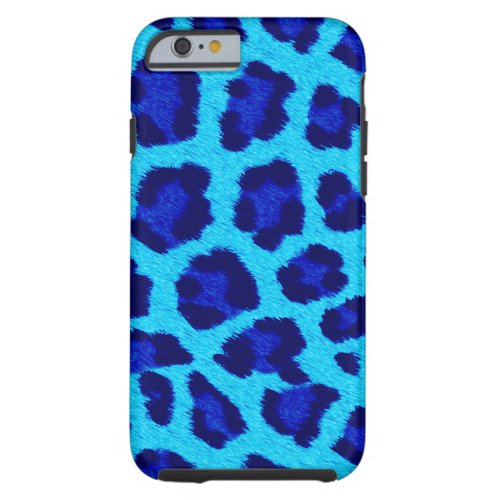 Blue Leopard Print Phone Case