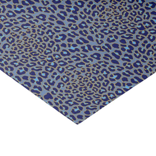 Blue leopard print  tissue paper