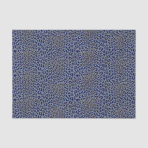 Blue leopard print tissue paper