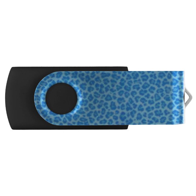 Blue Leopard Print USB Flash Drive (Front)