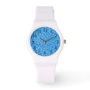 Blue Leopard Print Watch