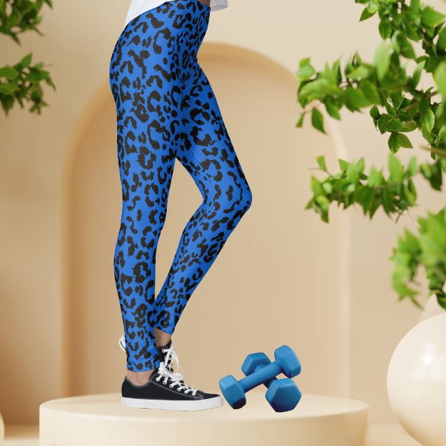 Blue Leopard Safari Print Leggings (Creator Uploaded)