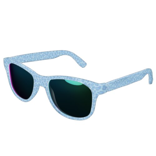 Blue Leopard Skin Sunglasses