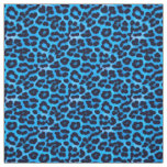 Blue Leopard Spots Print Pattern Fabric