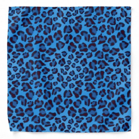 blue leopard texture pattern fabric | Zazzle